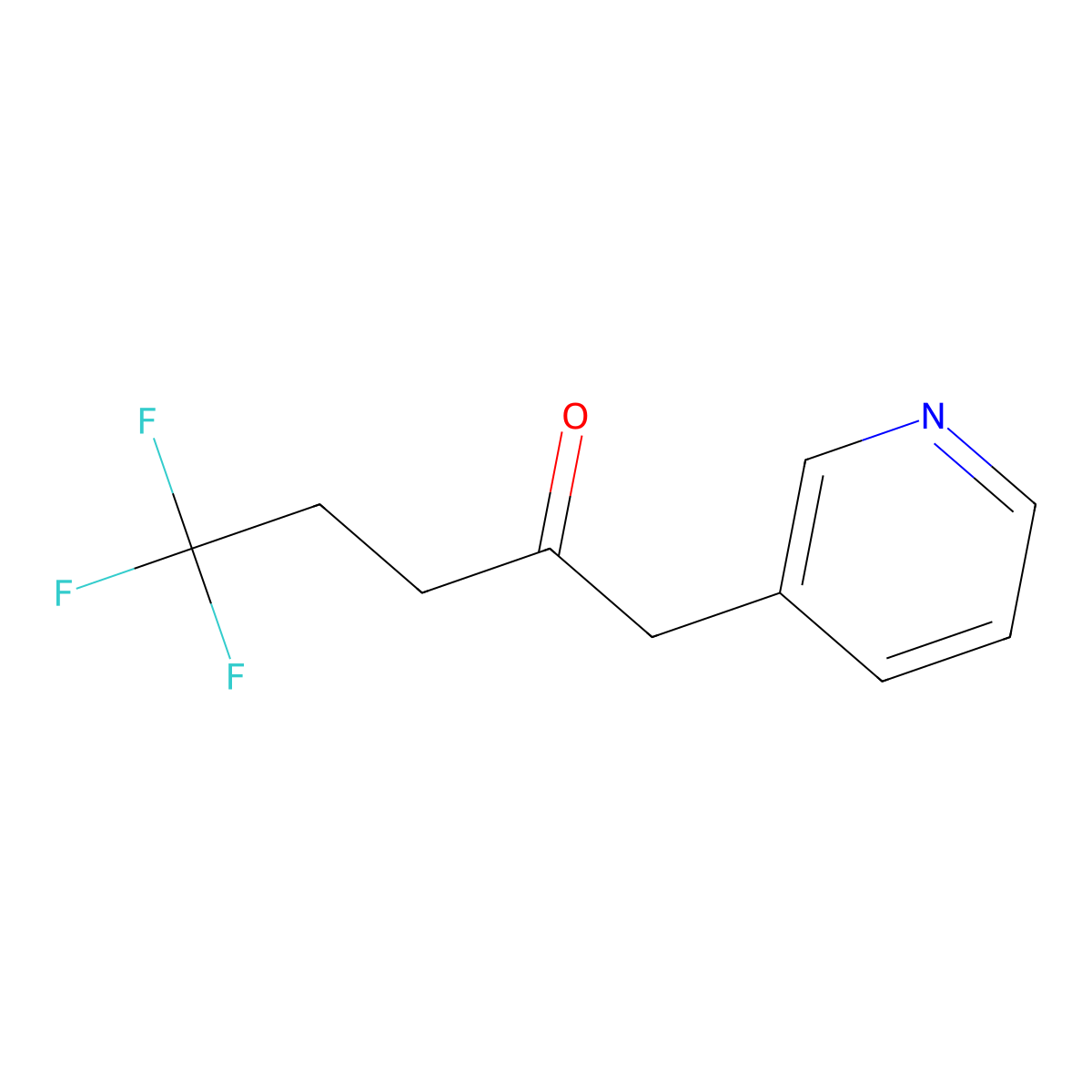 5,5,5-Trifluoro-1-(pyridin-3-yl)pentan-2-one molecular structure, CAS 1341290-61-6