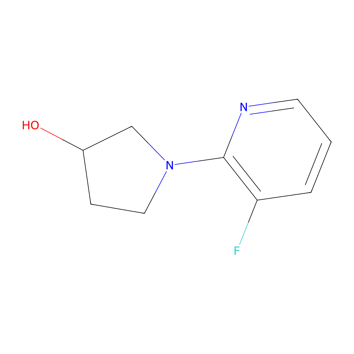1-(3-Fluoropyridin-2-yl)pyrrolidin-3-ol molecular structure, CAS 1341291-06-2