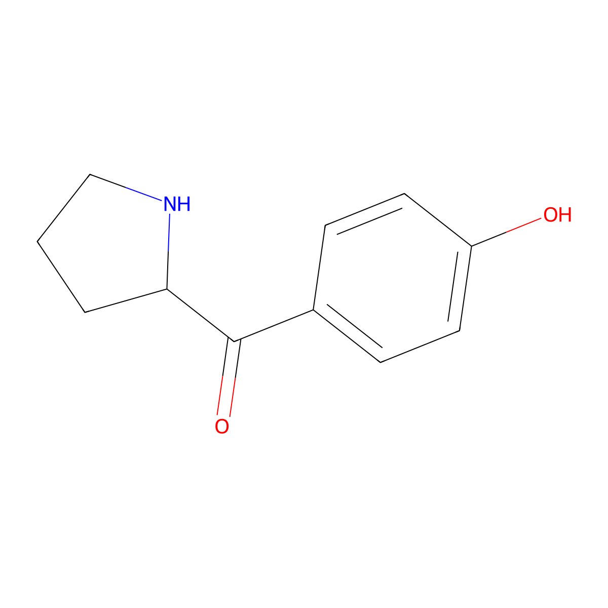 4-(Pyrrolidine-2-carbonyl)phenol molecular structure, CAS 1341291-19-7
