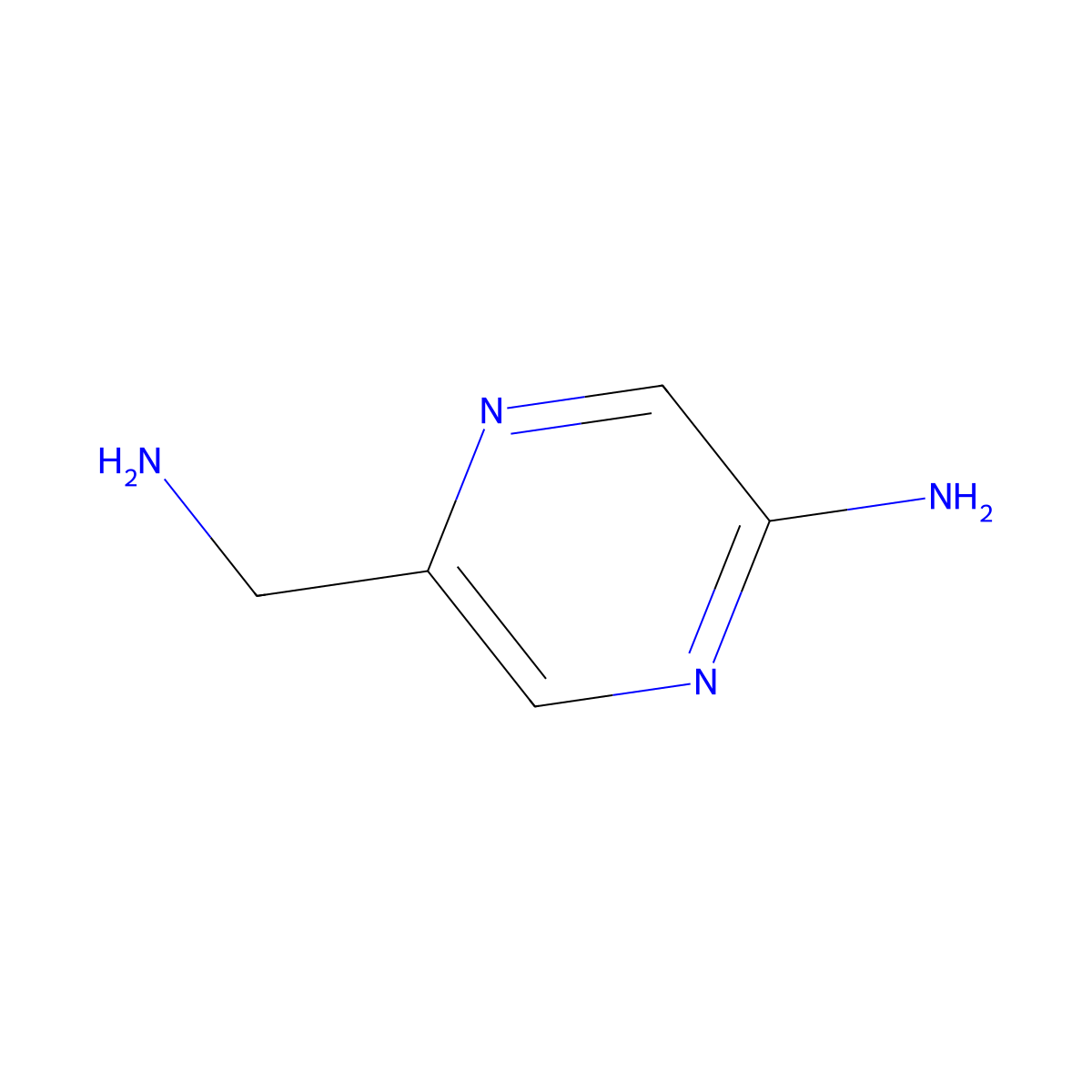5-(Aminomethyl)pyrazin-2-amine molecular structure, CAS 1341293-78-4