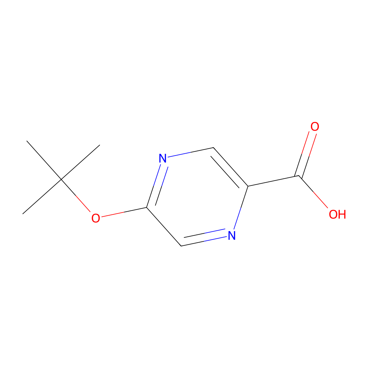 5-(Tert-butoxy)pyrazine-2-carboxylic acid molecular structure, CAS 1341295-89-3