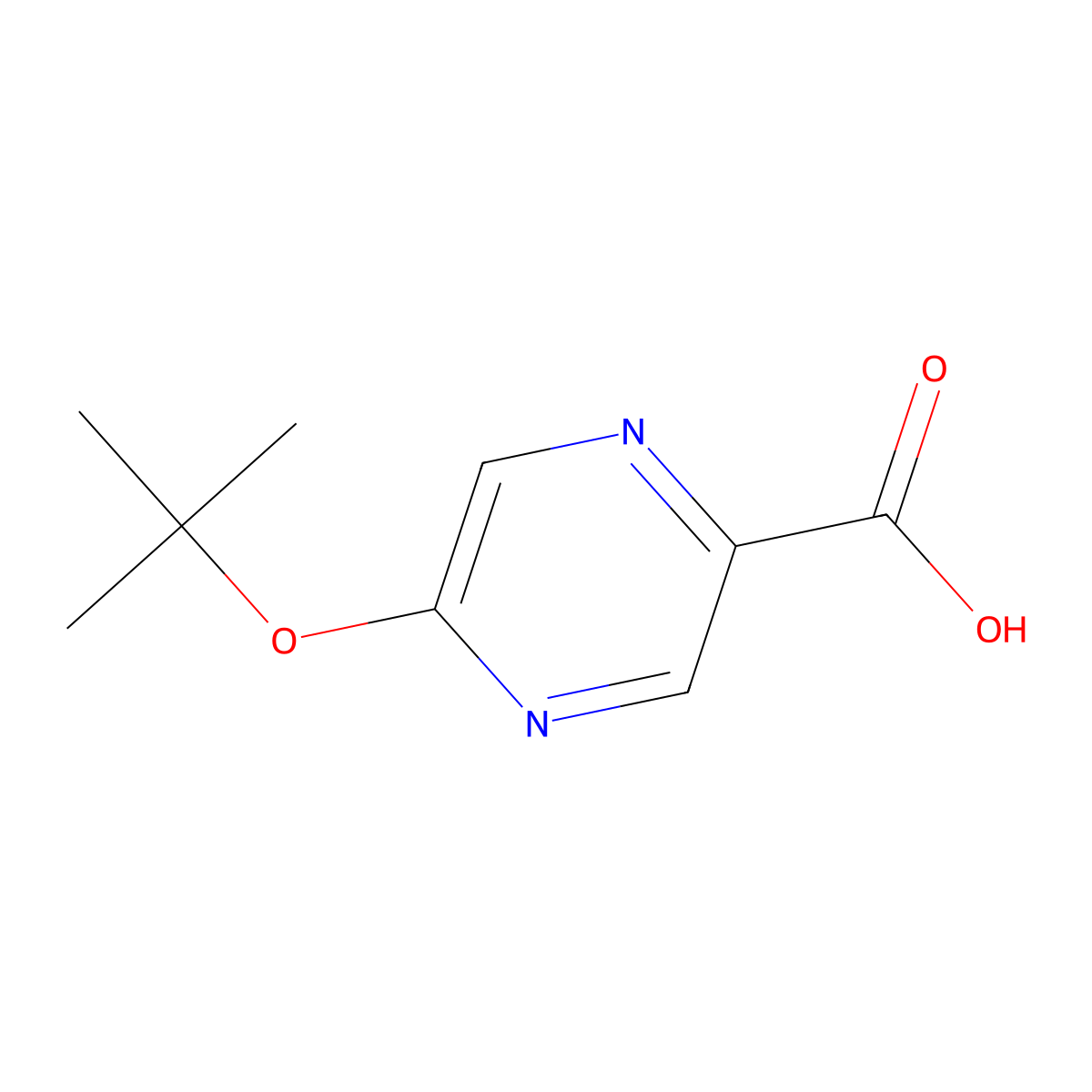 5-(Tert-butoxy)pyrazine-2-carboxylic acid molecular structure, CAS 1341295-89-3