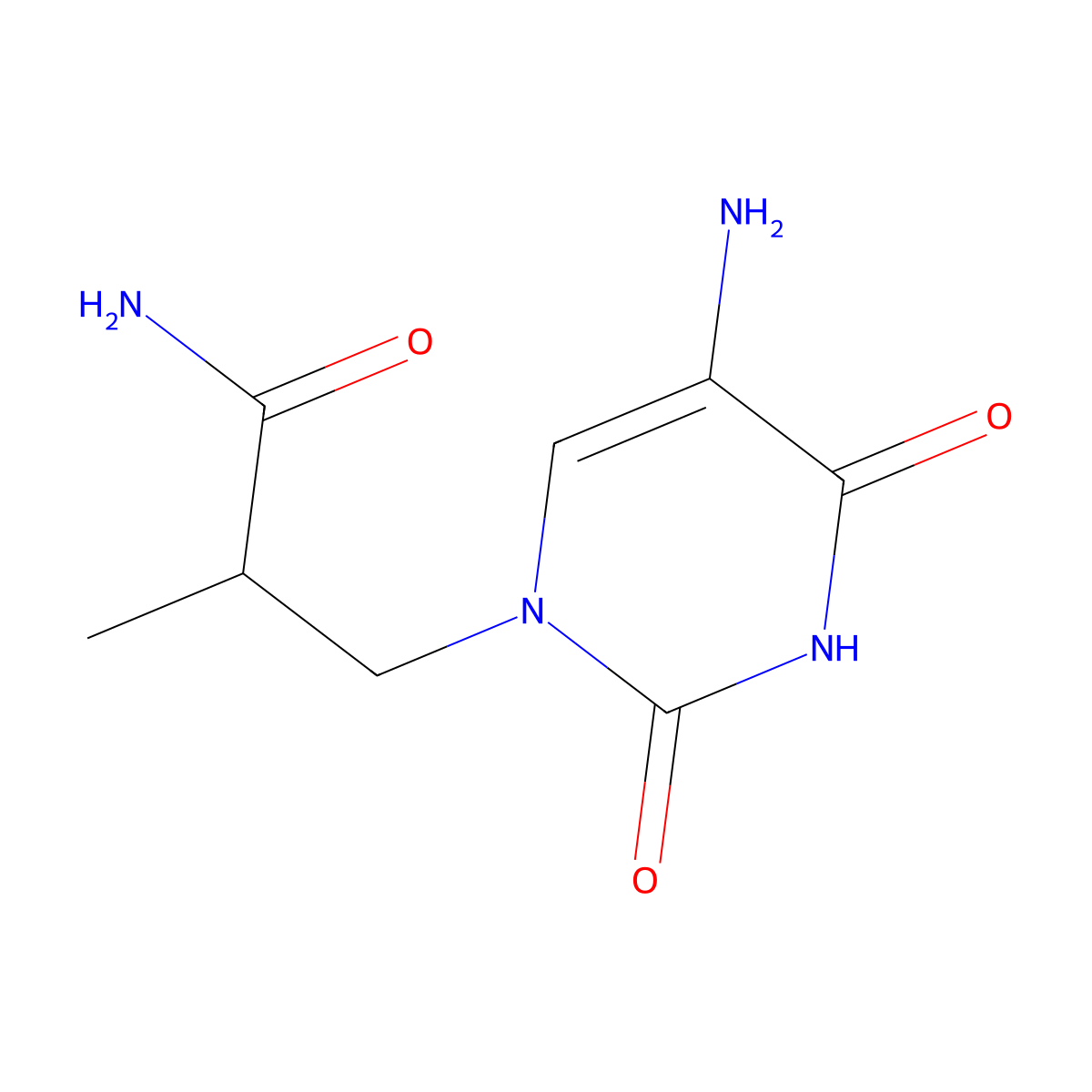 3-(5-Amino-2,4-dioxo-3,4-dihydropyrimidin-1(2h)-yl)-2-methylpropanamide molecular structure, CAS 1341299-03-3
