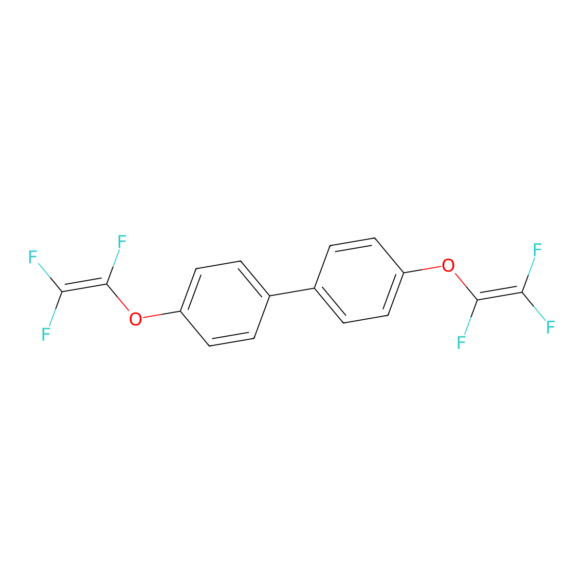 4,4'-Bis(4-trifluorovinyloxy)biphenyl molecular structure, CAS 134130-19-1