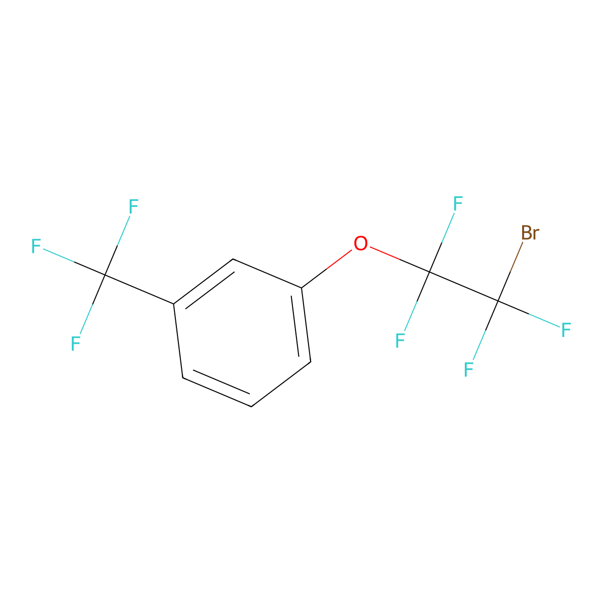 1-(2-Bromo-1,1,2,2-tetrafluoroethoxy)-3-(trifluoromethyl)benzene molecular structure, CAS 134130-31-7
