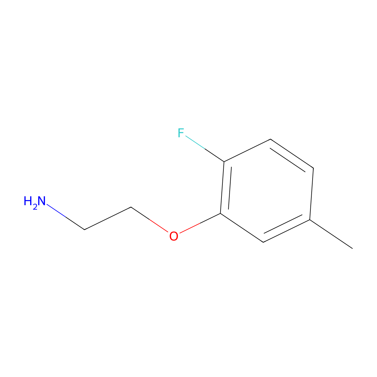 2-(2-Fluoro-5-methylphenoxy)ethan-1-amine molecular structure, CAS 1341300-00-2