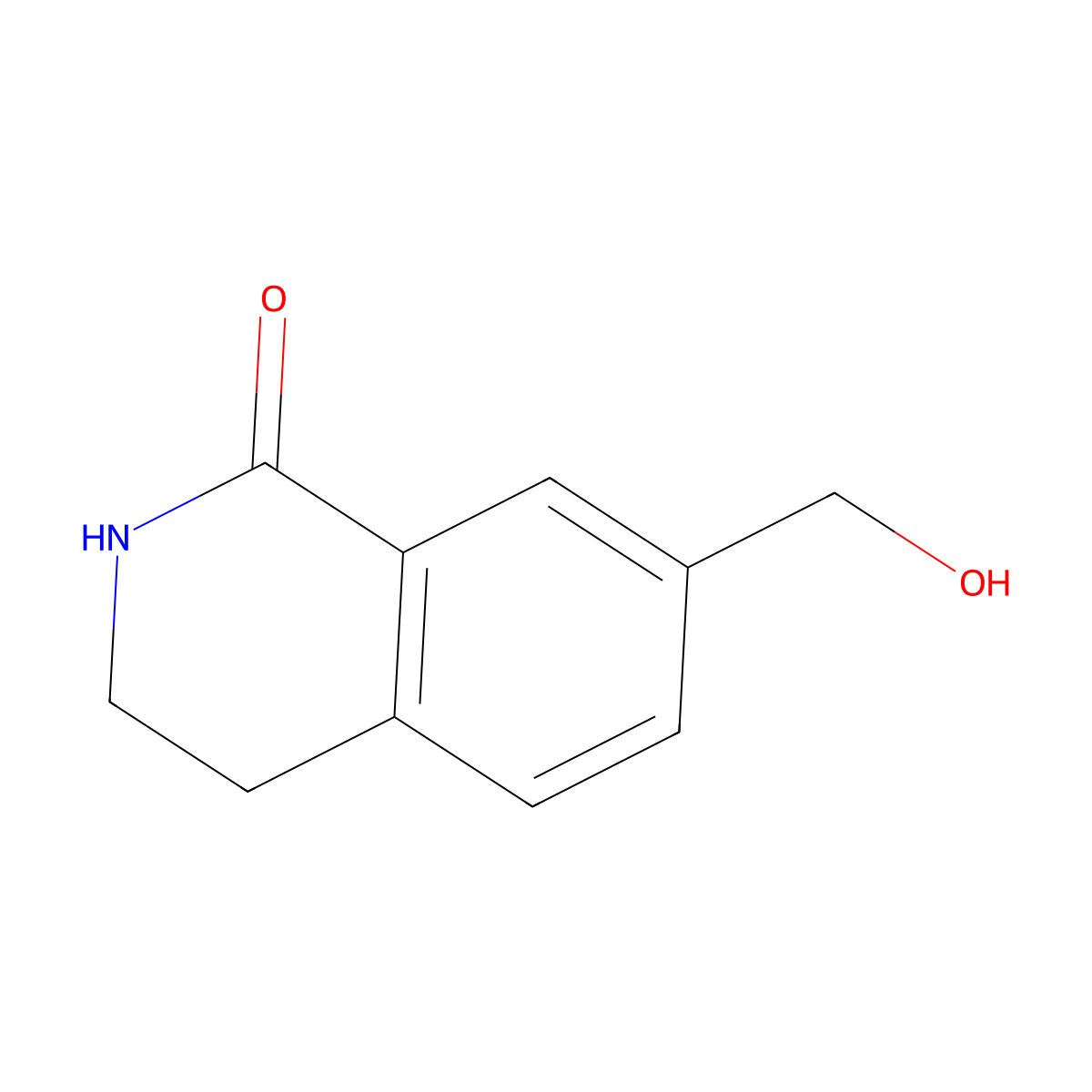 7-(Hydroxymethyl)-1,2,3,4-tetrahydroisoquinolin-1-one molecular structure, CAS 1341300-68-2