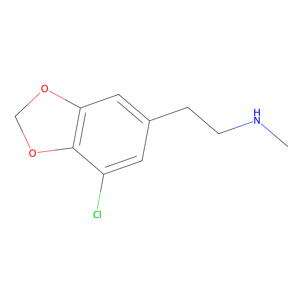 2-(7-Chlorobenzo[d][1,3]dioxol-5-yl)-N-methylethan-1-amine molecular structure, CAS 1341303-02-3