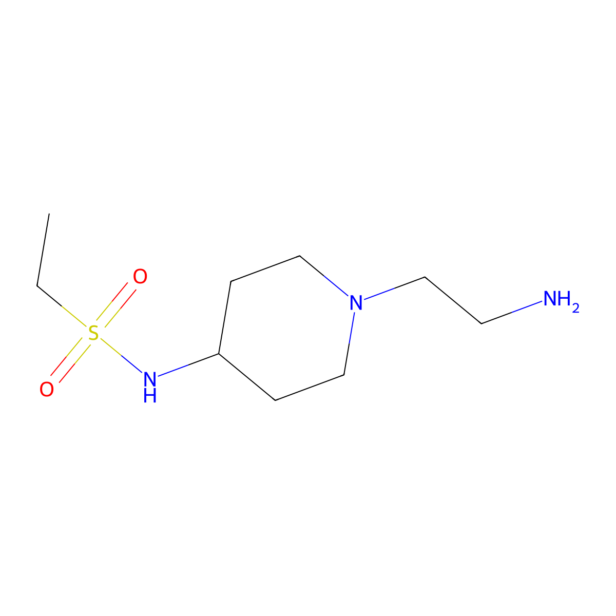n-(1-(2-Aminoethyl)piperidin-4-yl)ethanesulfonamide molecular structure, CAS 1341304-41-3