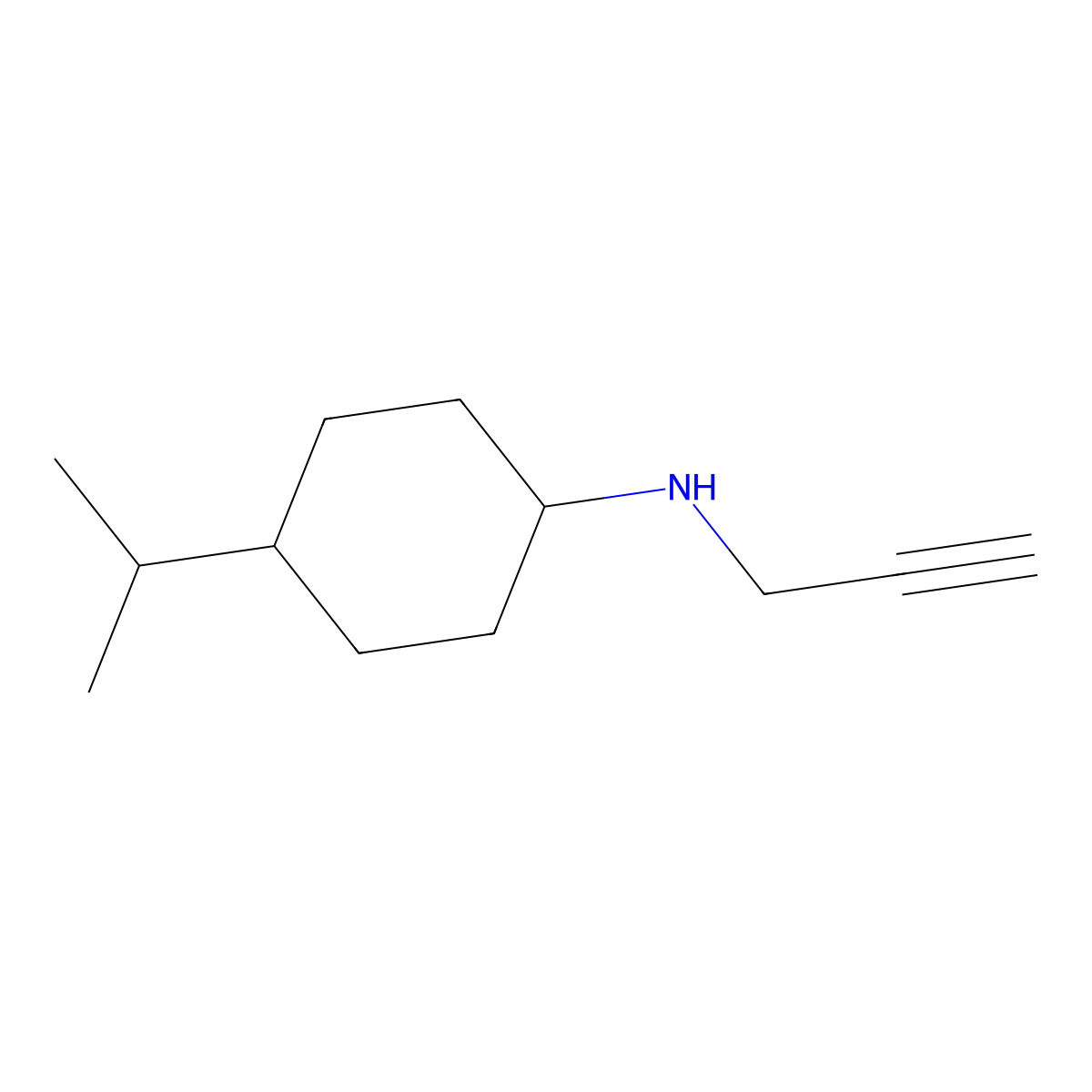 N-(Prop-2-YN-1-YL)-4-(propan-2-YL)cyclohexan-1-amine molecular structure, CAS 1341306-08-8