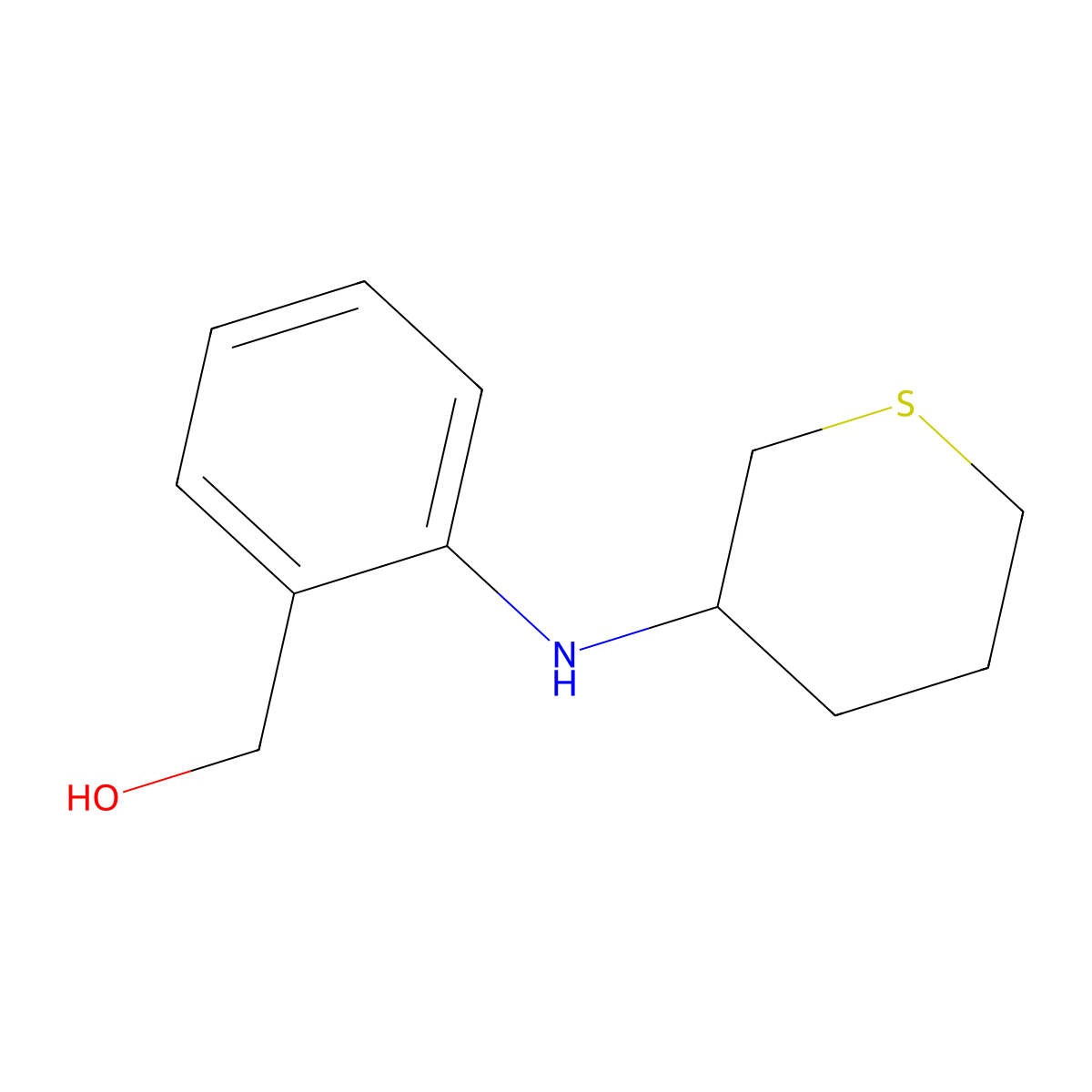 {2-[(Thian-3-yl)amino]phenyl}methanol molecular structure, CAS 1341309-69-0