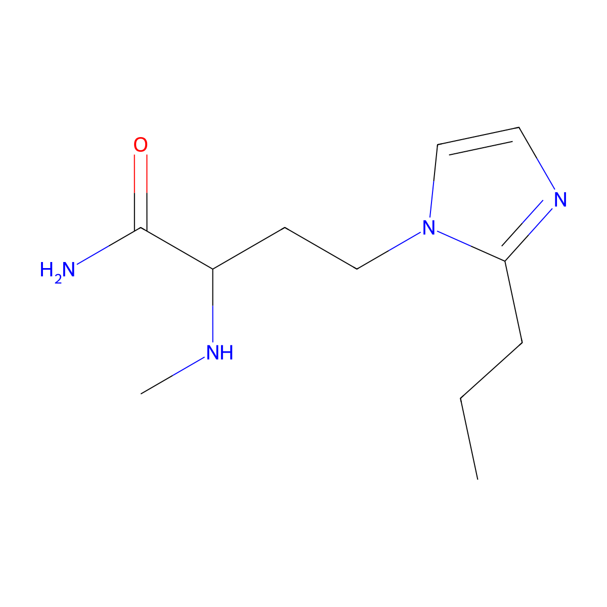2-(Methylamino)-4-(2-propyl-1h-imidazol-1-yl)butanamide molecular structure, CAS 1341313-39-0