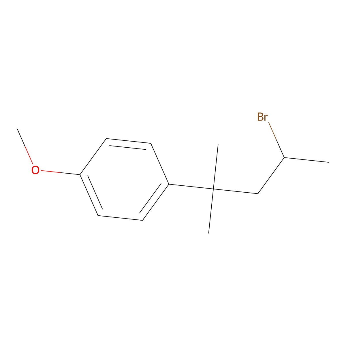 1-(4-Bromo-2-methylpentan-2-yl)-4-methoxybenzene molecular structure, CAS 1341316-44-6