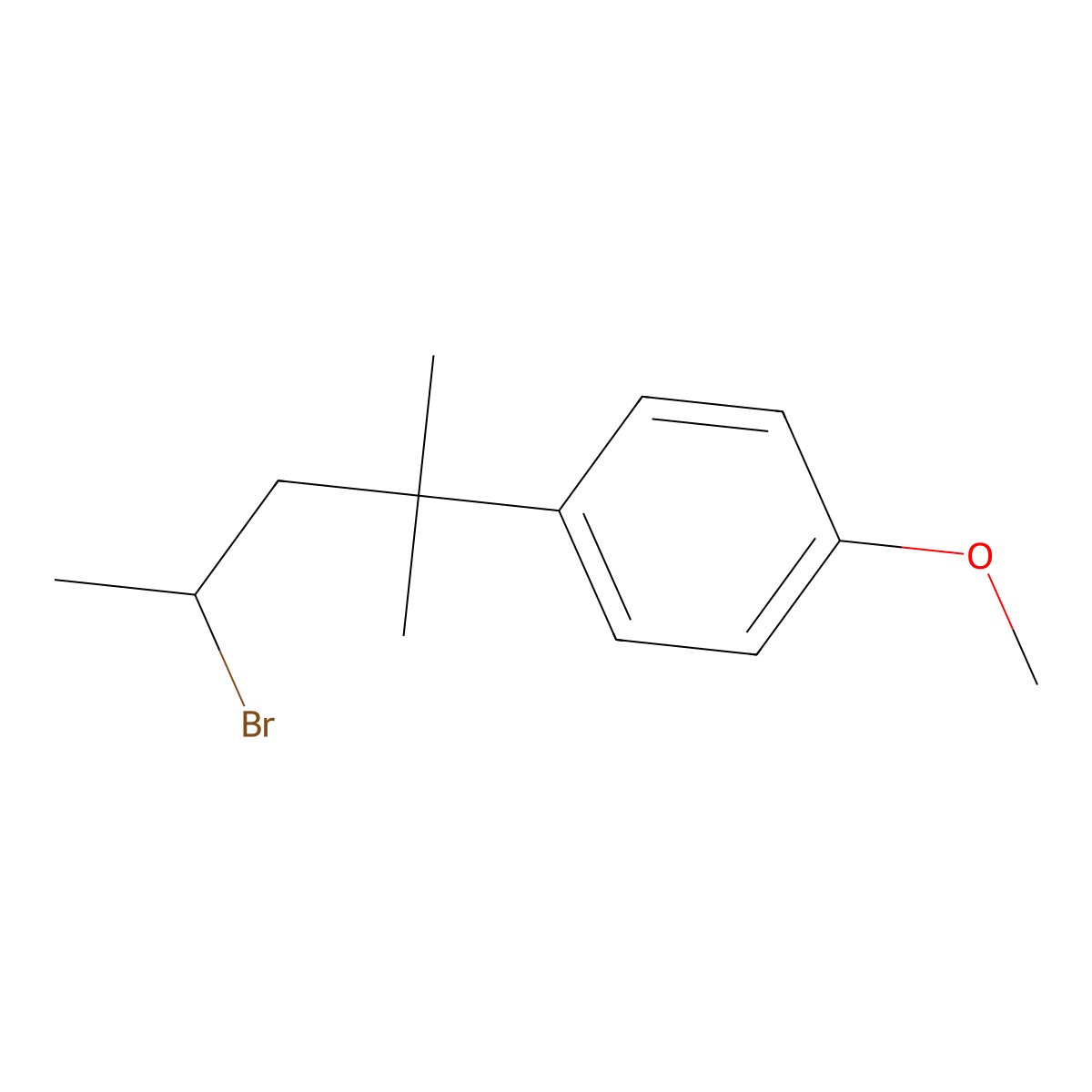 1-(4-Bromo-2-methylpentan-2-yl)-4-methoxybenzene molecular structure, CAS 1341316-44-6