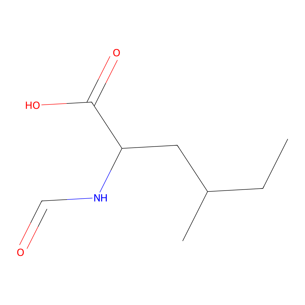 2-Formamido-4-methylhexanoic acid molecular structure, CAS 1341316-58-2