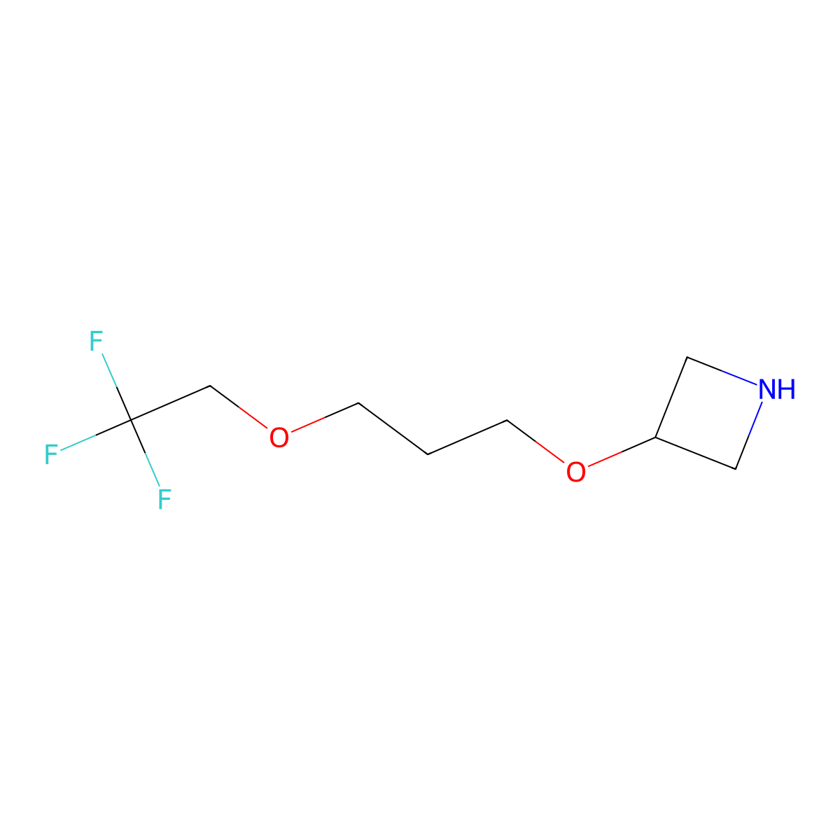 3-[3-(2,2,2-Trifluoroethoxy)propoxy]azetidine molecular structure, CAS 1341321-40-1
