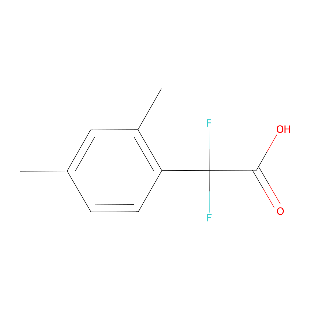 2-(2,4-Dimethylphenyl)-2,2-difluoroacetic acid molecular structure, CAS 1341322-71-1