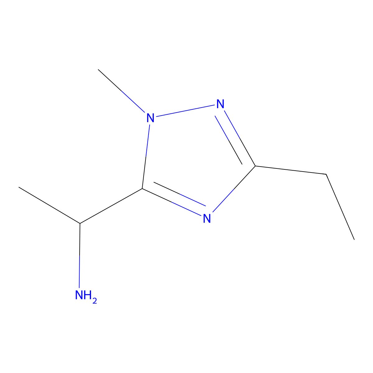 1-(3-Ethyl-1-methyl-1h-1,2,4-triazol-5-yl)ethan-1-amine molecular structure, CAS 1341323-72-5