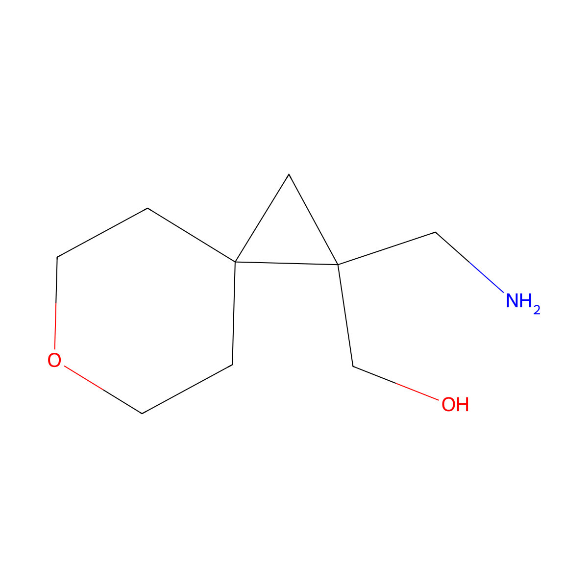 [1-(Aminomethyl)-6-oxaspiro[2.5]octan-1-YL]methanol molecular structure, CAS 1341325-23-2