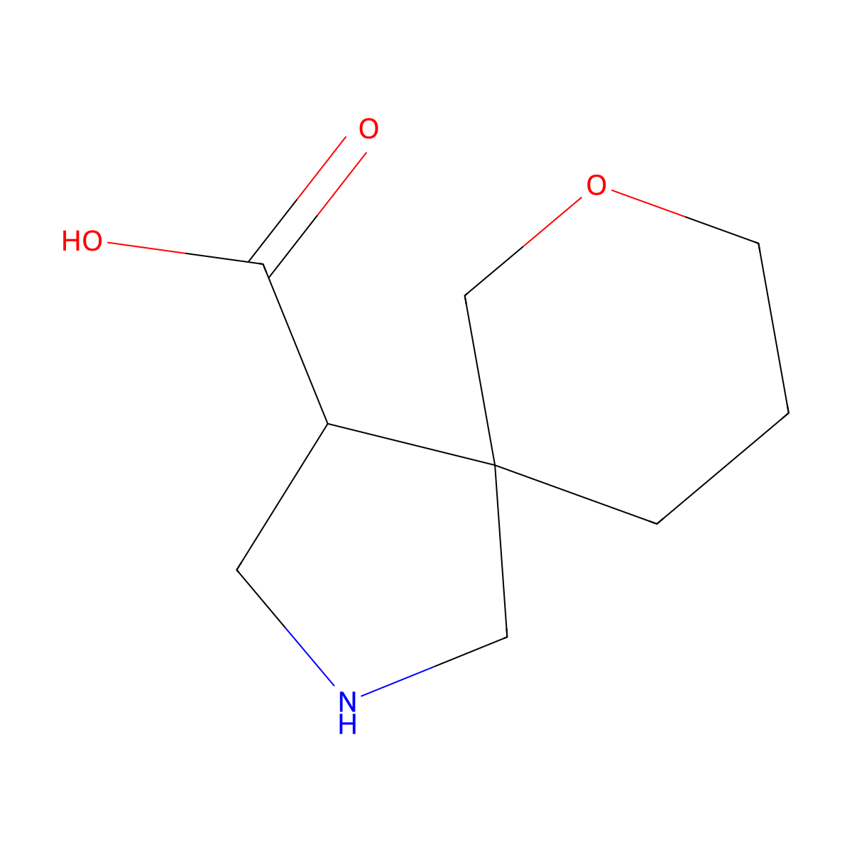 7-Oxa-2-azaspiro[4.5]decane-4-carboxylic acid molecular structure, CAS 1341328-46-8