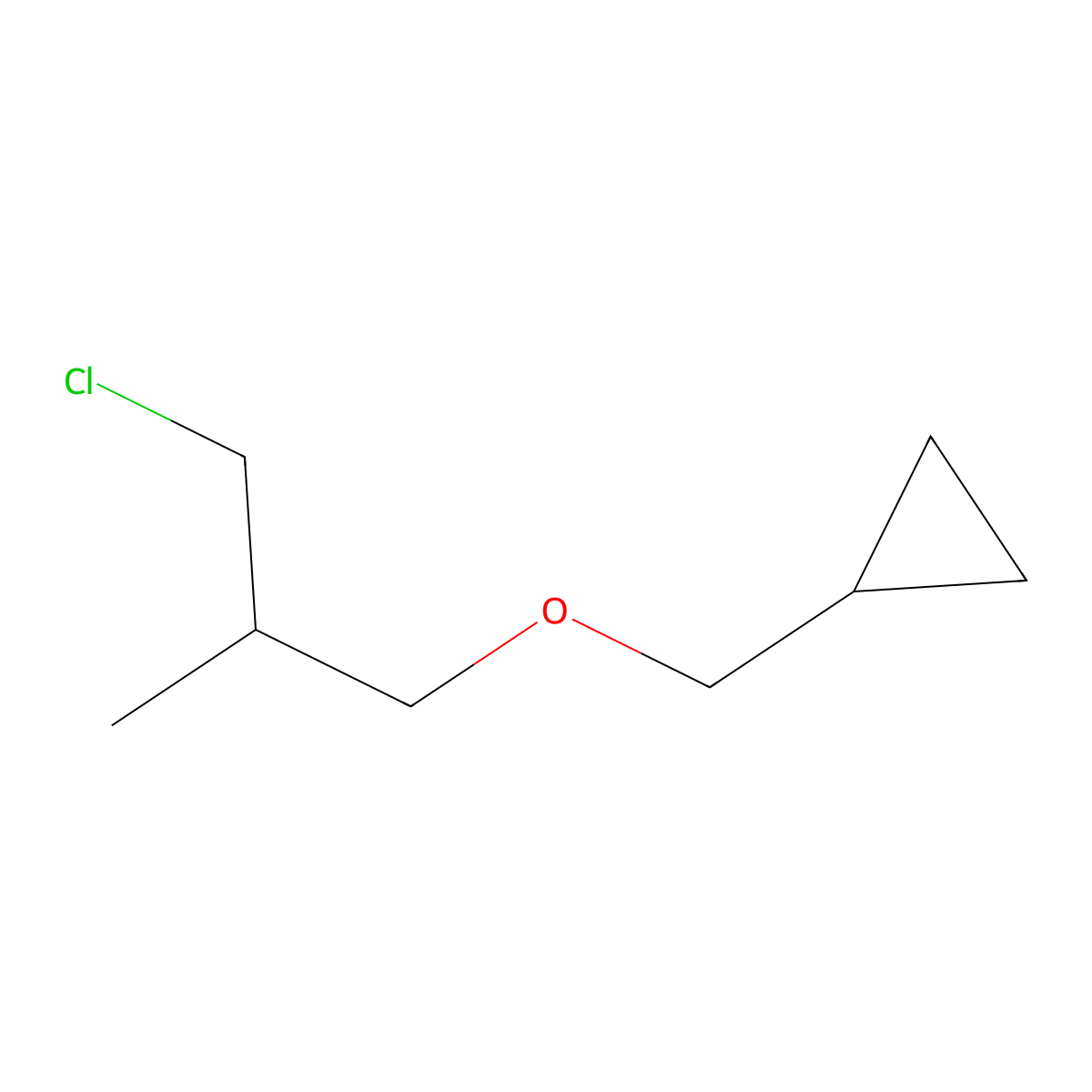 [(3-Chloro-2-methylpropoxy)methyl]cyclopropane molecular structure, CAS 1341328-90-2