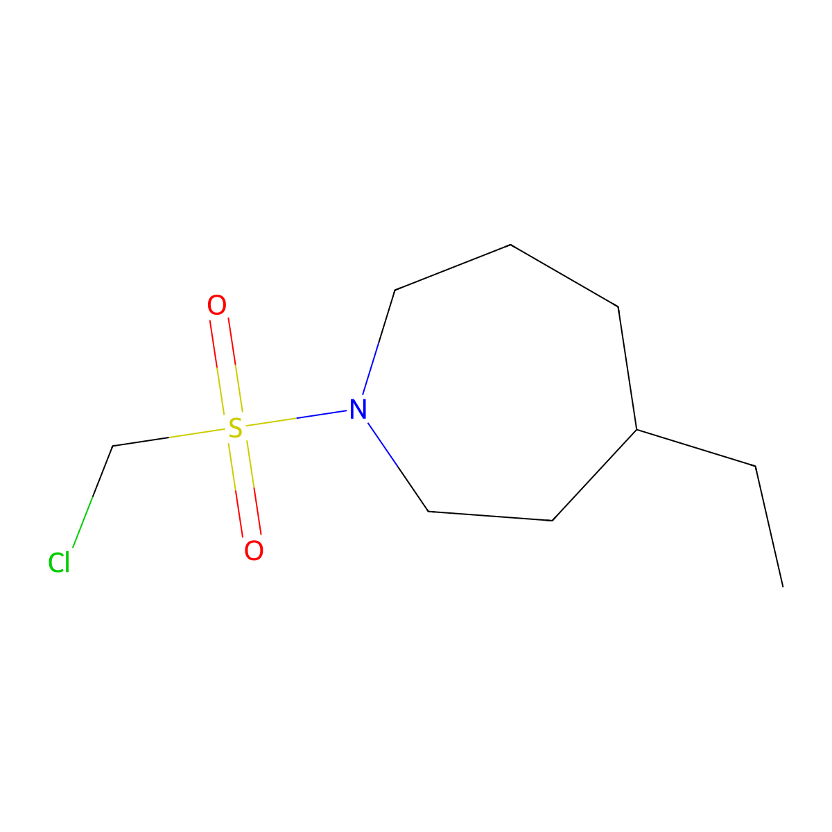 1-Chloromethanesulfonyl-4-ethylazepane molecular structure, CAS 1341335-17-8