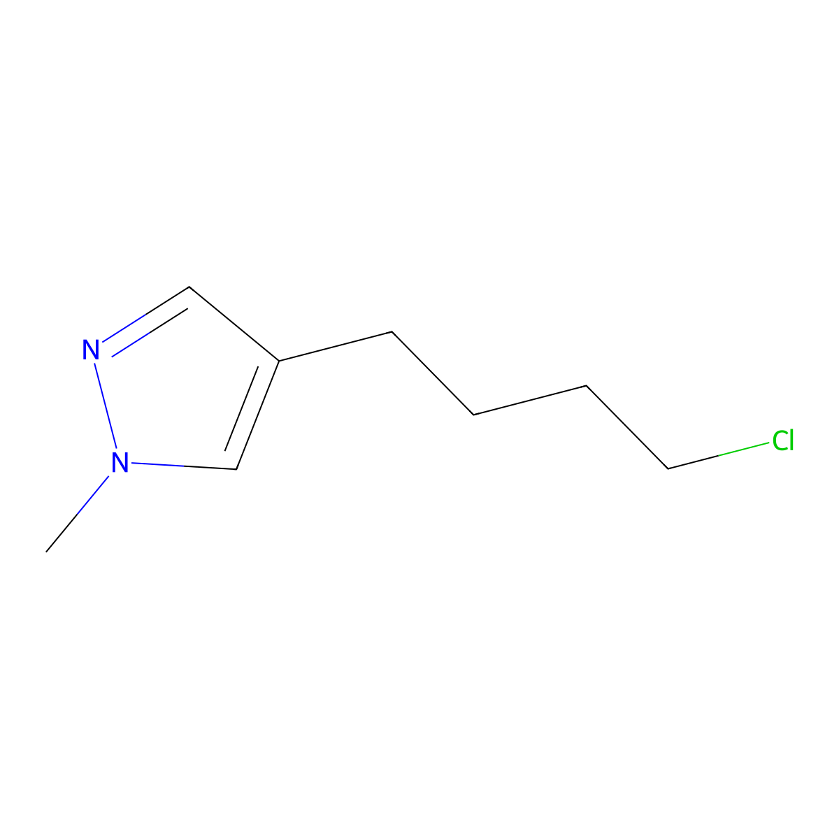 4-(4-Chlorobutyl)-1-methyl-1H-pyrazole molecular structure, CAS 1341335-49-6