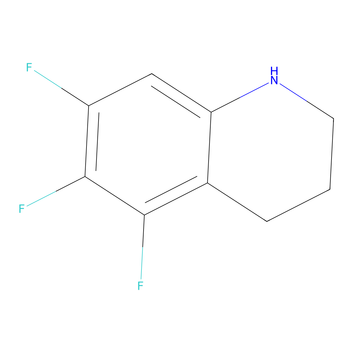 5,6,7-Trifluoro-1,2,3,4-tetrahydroquinoline molecular structure, CAS 1341337-68-5