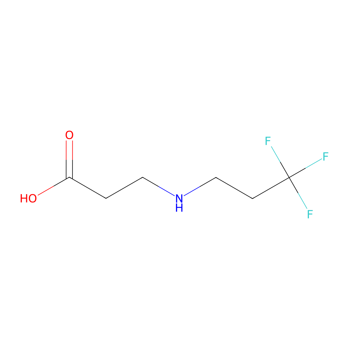 3-[(3,3,3-Trifluoropropyl)amino]propanoic acid molecular structure, CAS 1341338-15-5