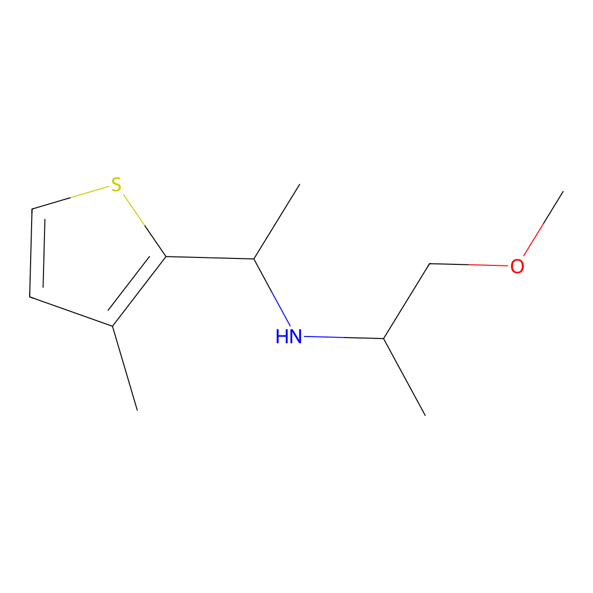 (1-Methoxypropan-2-yl)[1-(3-methylthiophen-2-yl)ethyl]amine molecular structure, CAS 1341340-55-3