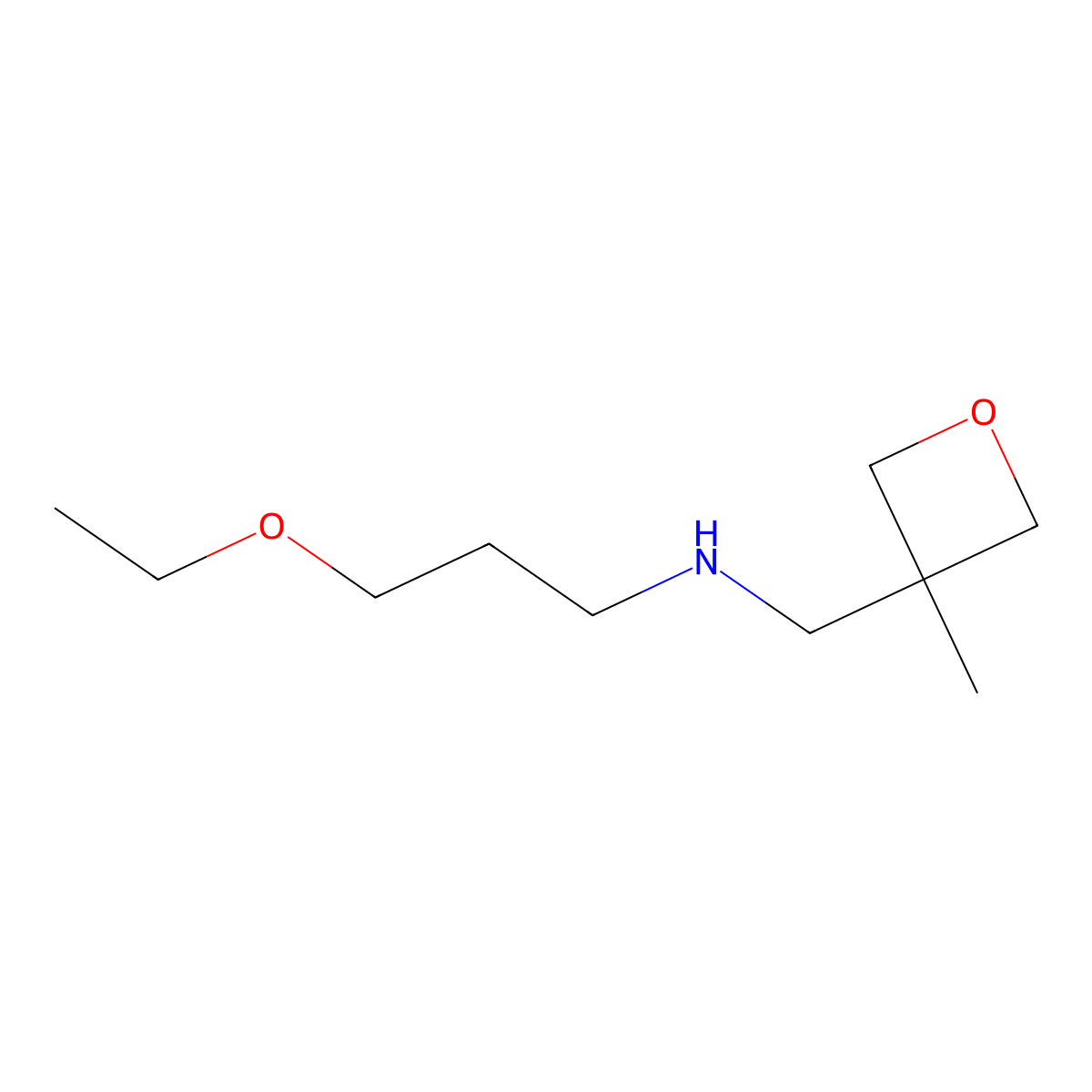 (3-Ethoxypropyl)[(3-methyloxetan-3-yl)methyl]amine molecular structure, CAS 1341344-70-4