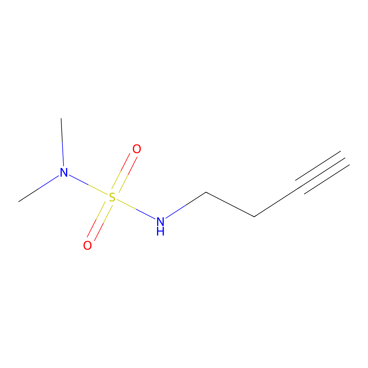 (But-3-yn-1-yl)(dimethylsulfamoyl)amine molecular structure, CAS 1341346-12-0