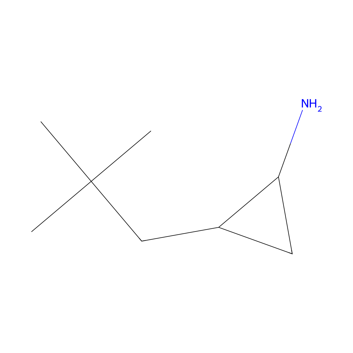 2-(2,2-Dimethylpropyl)cyclopropan-1-amine molecular structure, CAS 1341346-28-8