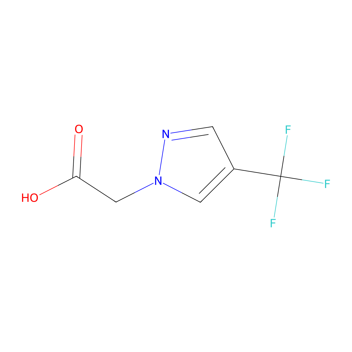 2-[4-(trifluoromethyl)-1H-pyrazol-1-yl]acetic acid molecular structure, CAS 1341347-35-0