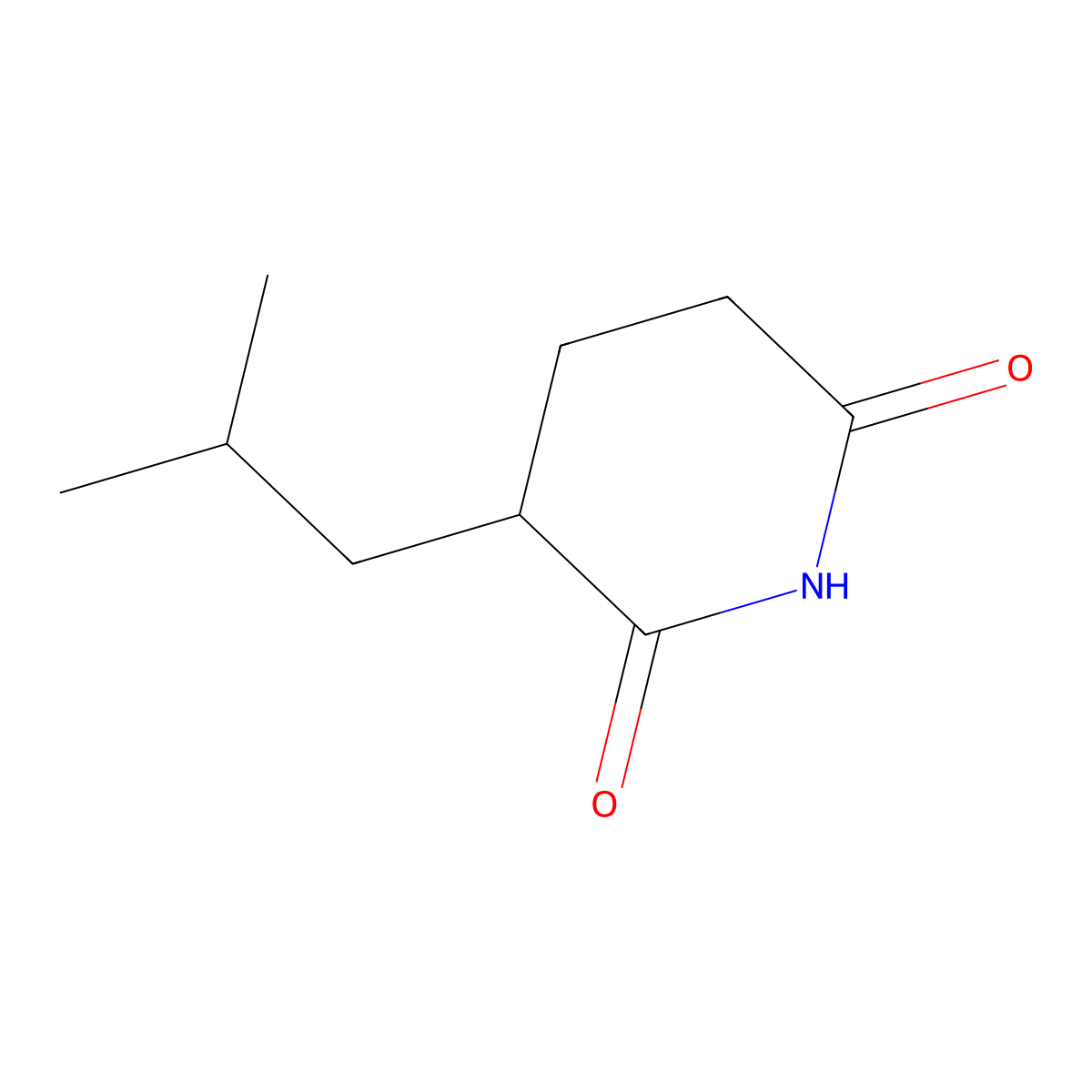 3-(2-Methylpropyl)piperidine-2,6-dione molecular structure, CAS 1341348-16-0