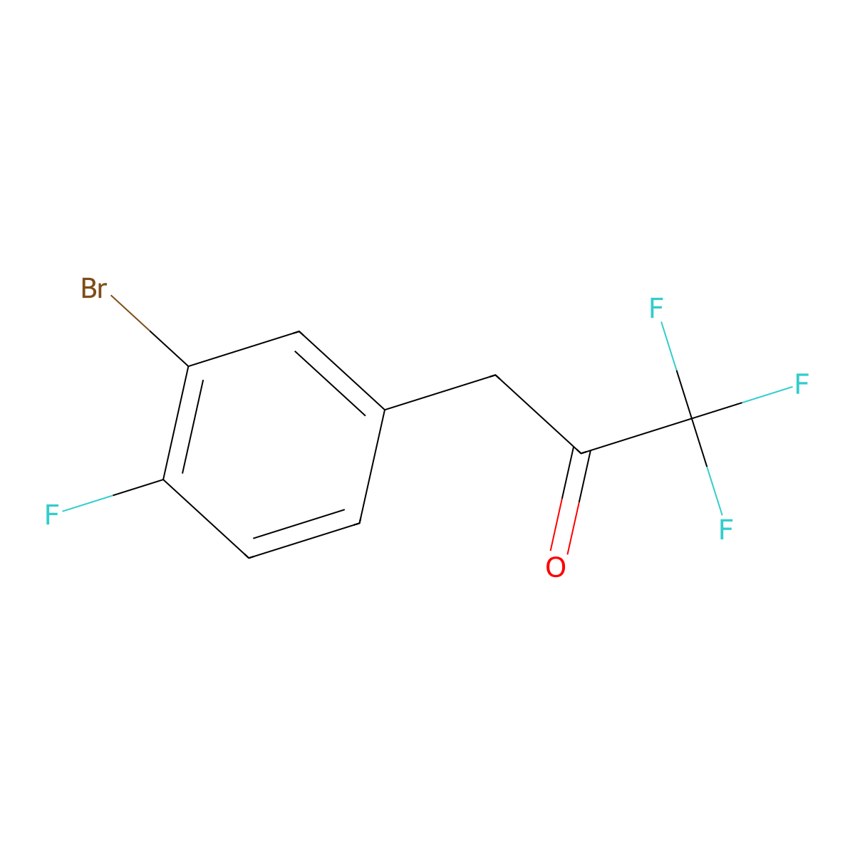 3-(3-Bromo-4-fluorophenyl)-1,1,1-trifluoropropan-2-one molecular structure, CAS 1341349-26-5