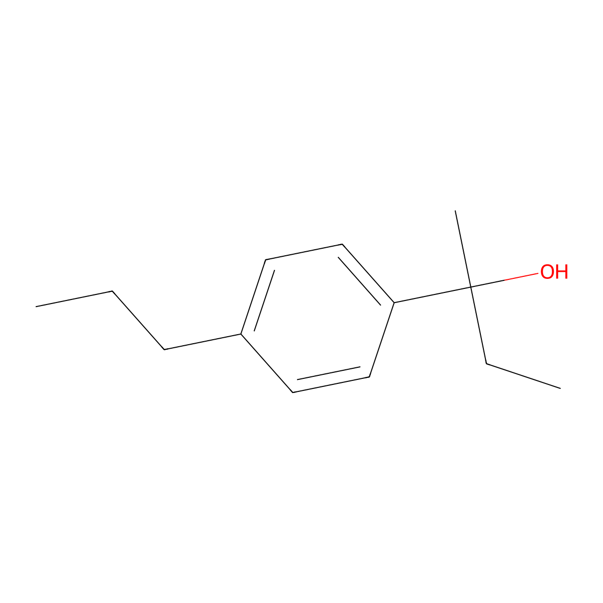 2-(4-Propylphenyl)butan-2-ol molecular structure, CAS 1341349-78-7