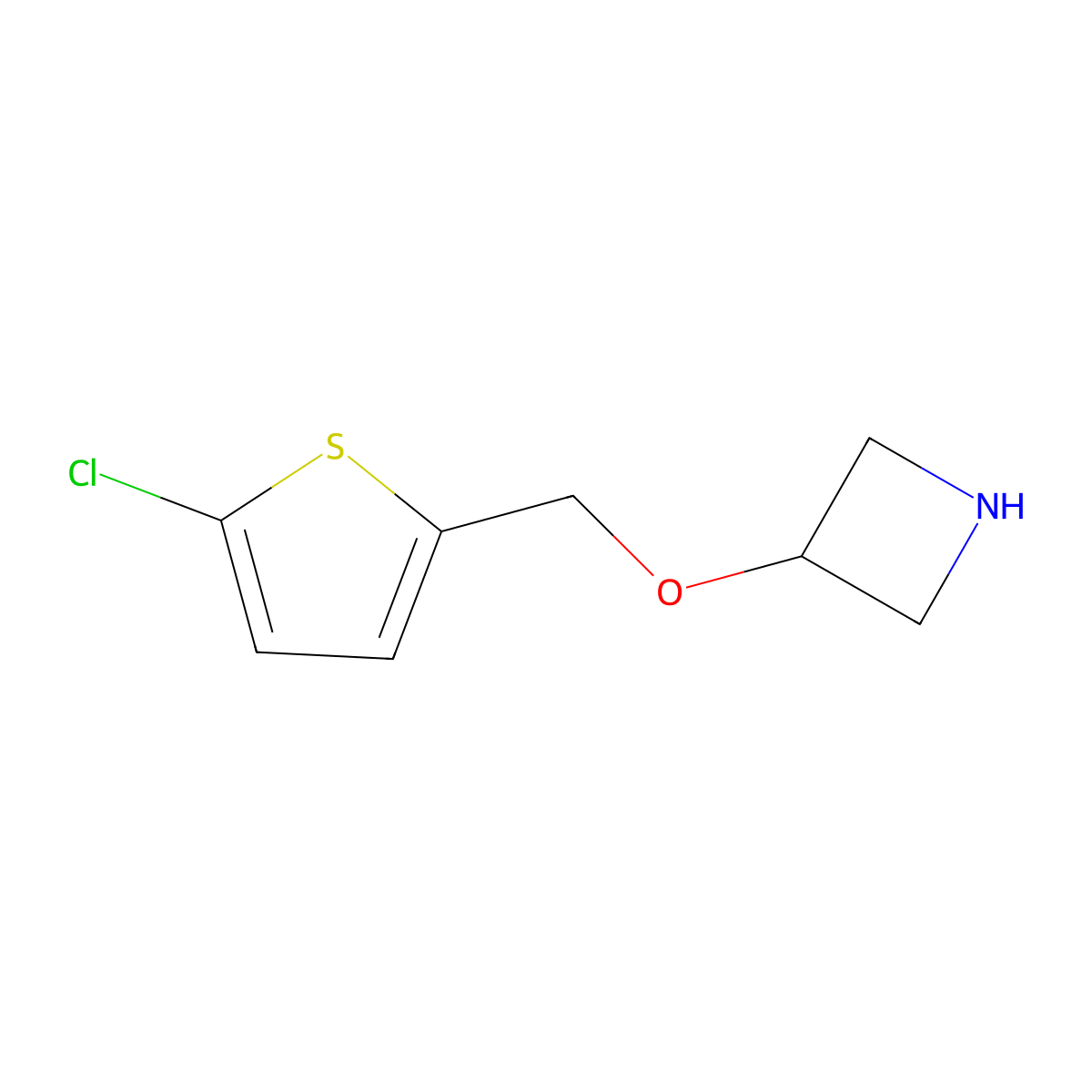 3-[(5-Chlorothiophen-2-yl)methoxy]azetidine molecular structure, CAS 1341350-91-1