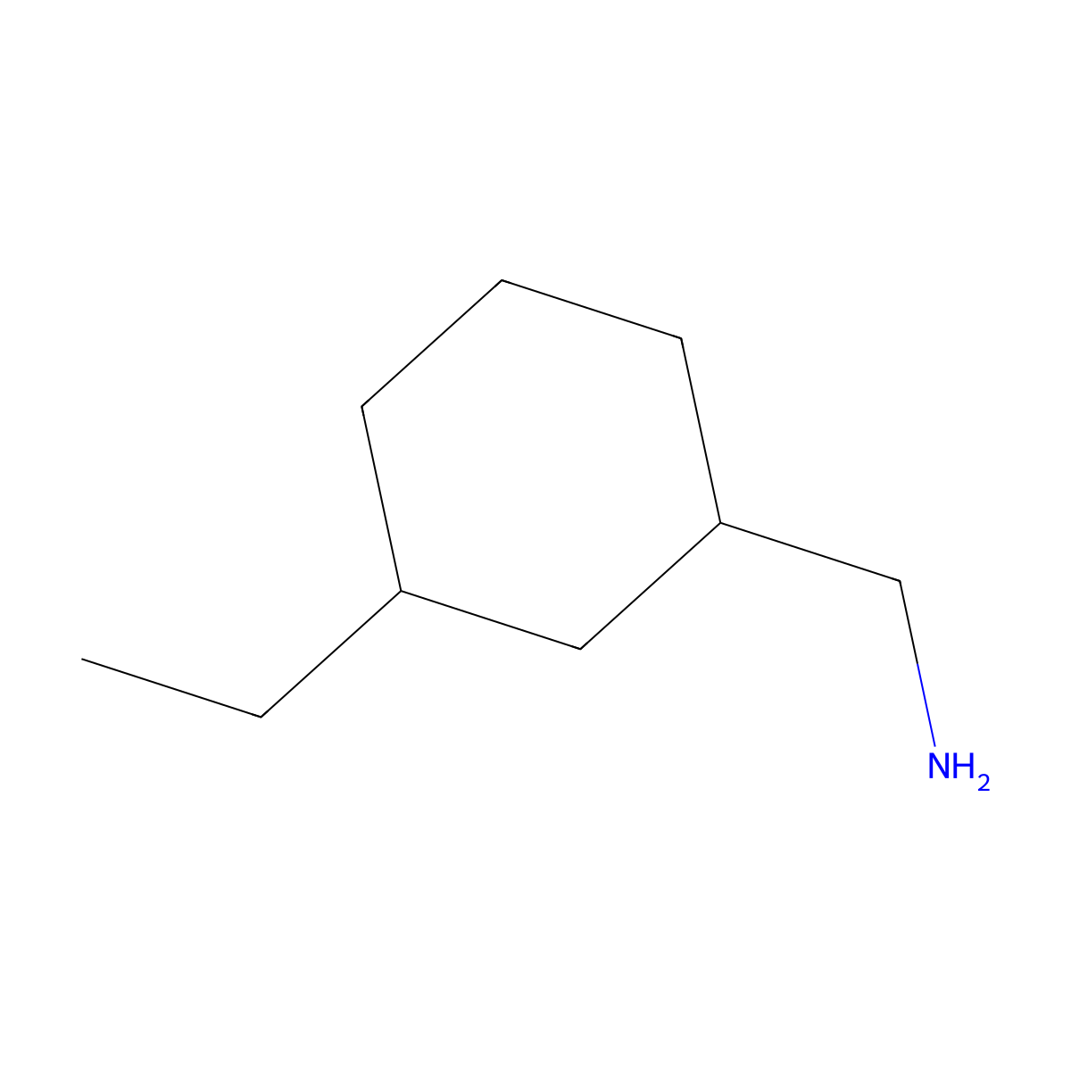 (3-Ethylcyclohexyl)methanamine molecular structure, CAS 1341354-37-7