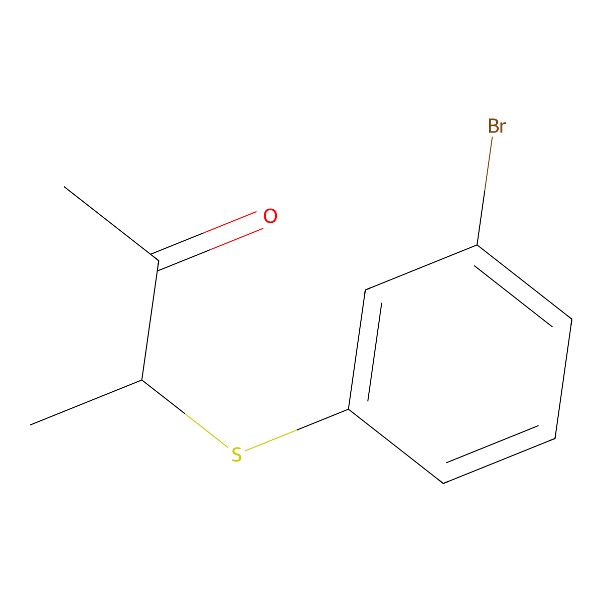 3-[(3-Bromophenyl)sulfanyl]butan-2-one molecular structure, CAS 1341354-42-4