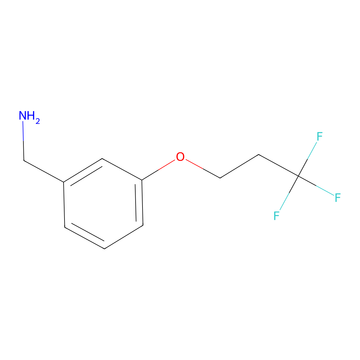 1-[3-(3,3,3-Trifluoropropoxy)phenyl]methanamine molecular structure, CAS 1341356-30-6