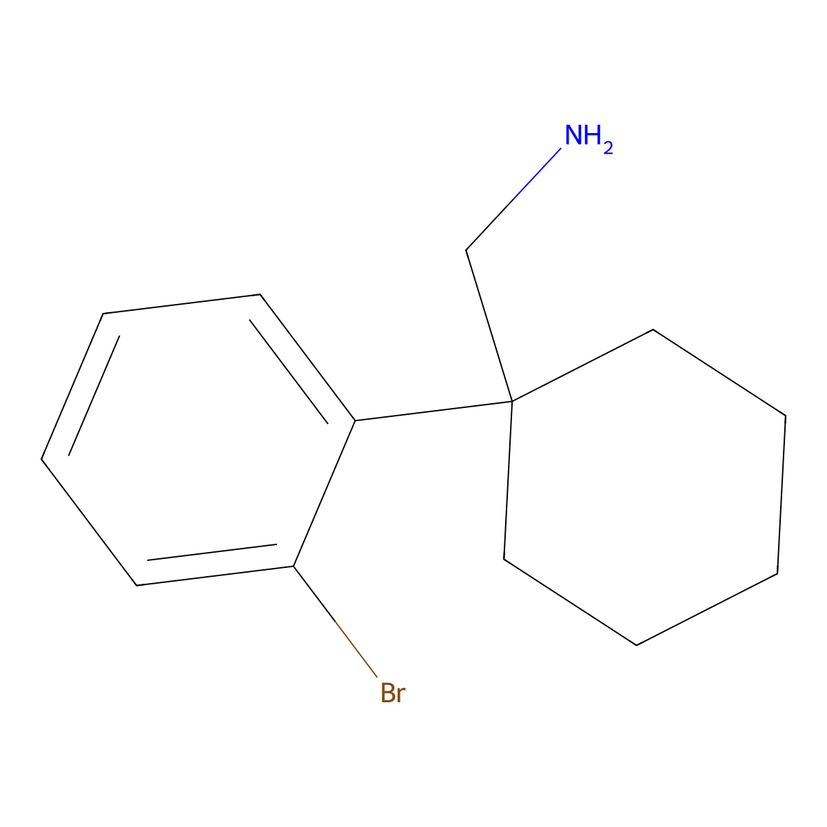 (1-(2-Bromophenyl)cyclohexyl)methanamine molecular structure, CAS 1341356-85-1