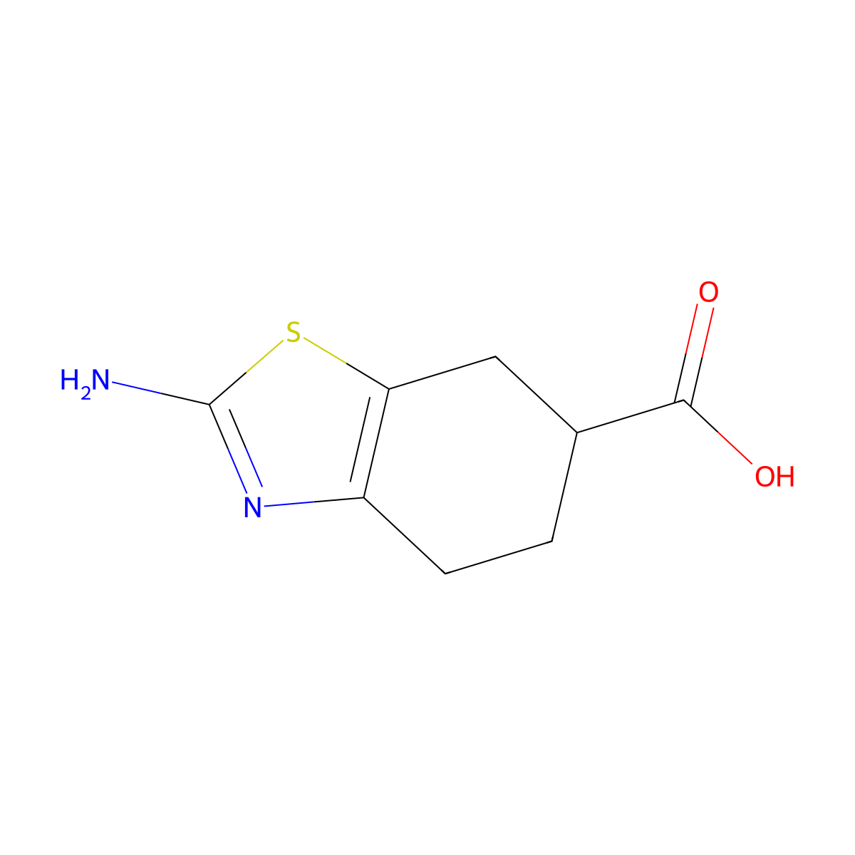 2-Amino-4,5,6,7-tetrahydrobenzo[d]thiazole-6-carboxylic acid molecular structure, CAS 134136-03-1