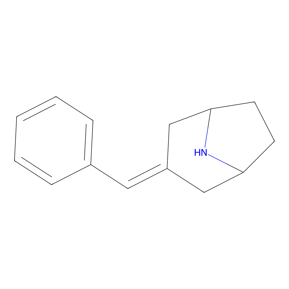 3-Benzylidene-8-azabicyclo[3.2.1]octane molecular structure, CAS 134136-65-5