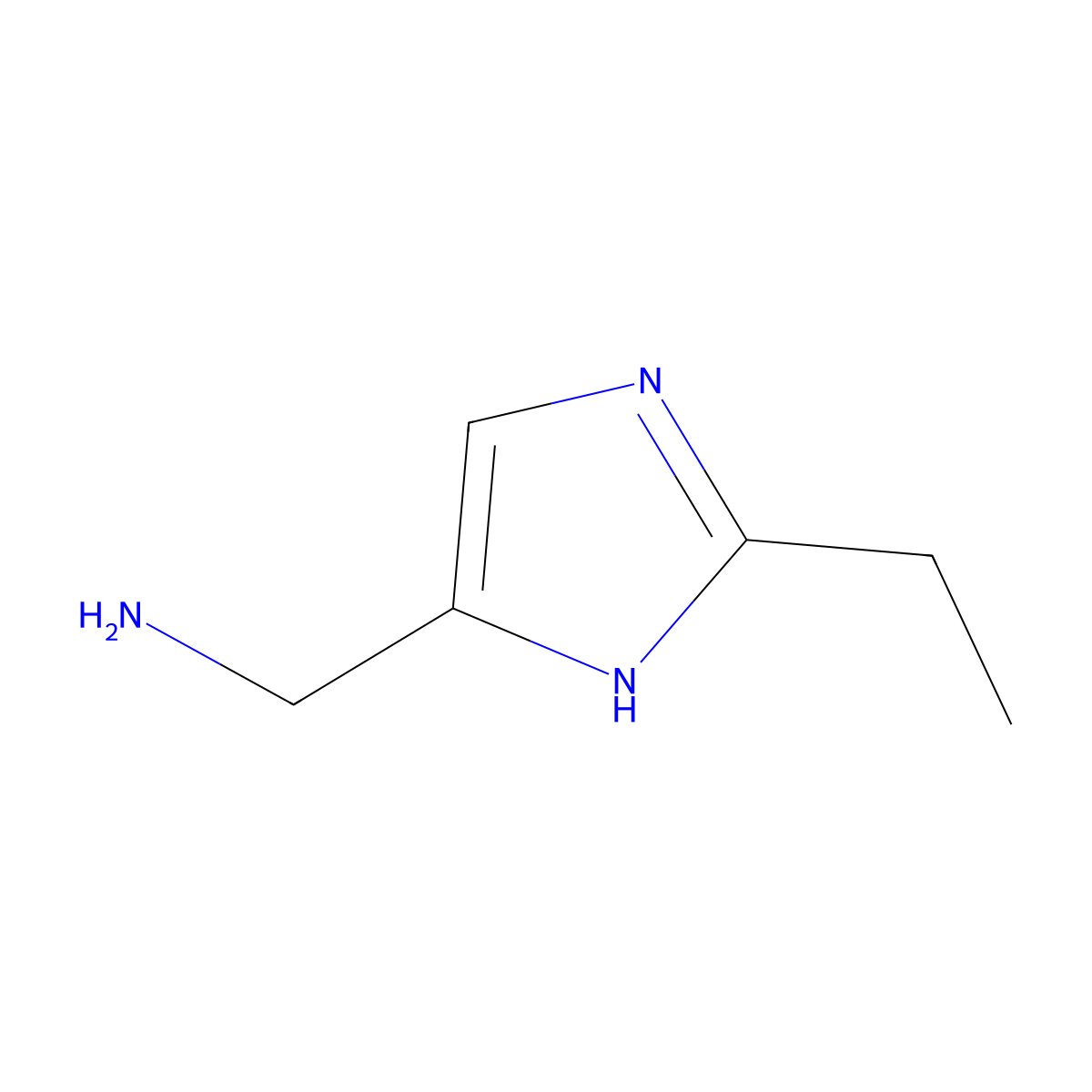 (2-Ethyl-1h-imidazol-4-yl)methanamine molecular structure, CAS 1341361-08-7