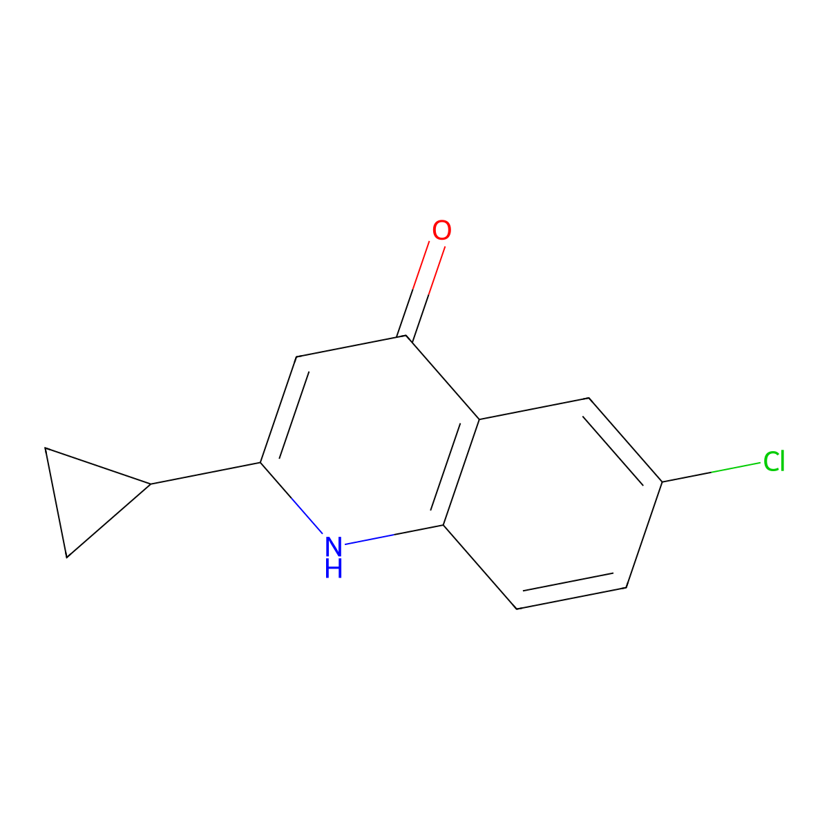 6-Chloro-2-cyclopropyl-1,4-dihydroquinolin-4-one molecular structure, CAS 1341362-65-9