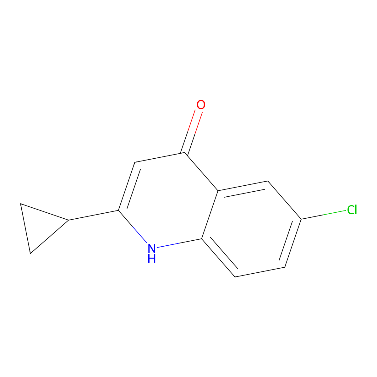 6-Chloro-2-cyclopropyl-1,4-dihydroquinolin-4-one molecular structure, CAS 1341362-65-9