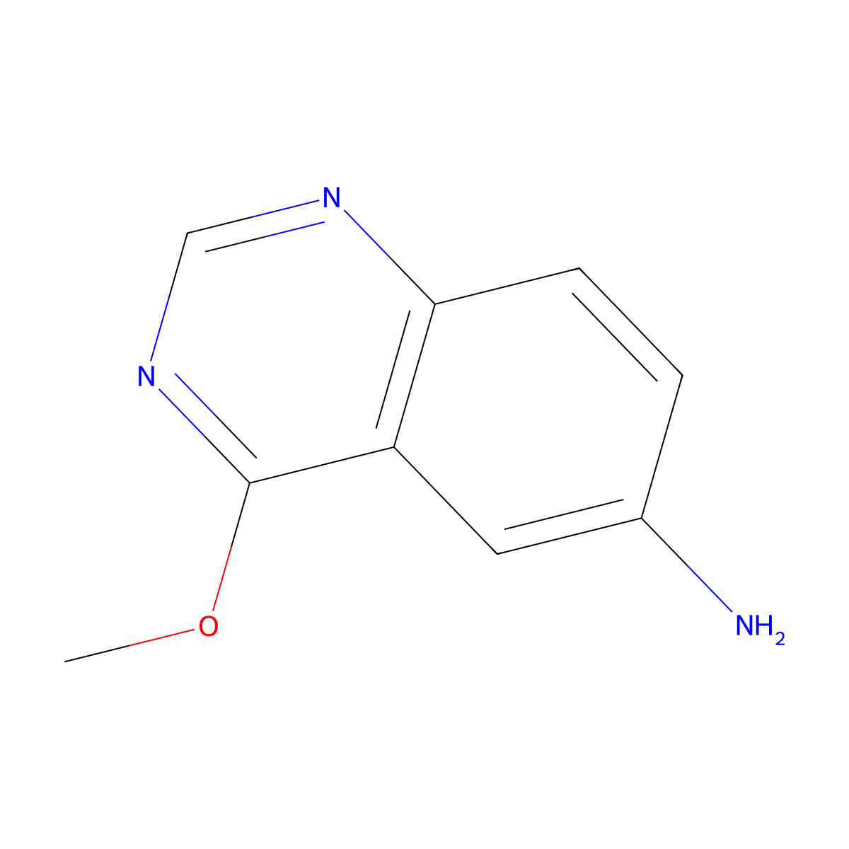 4-Methoxyquinazolin-6-amine molecular structure, CAS 1341366-12-8