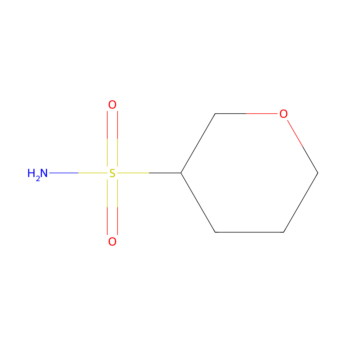 Oxane-3-sulfonamide molecular structure, CAS 1341367-42-7