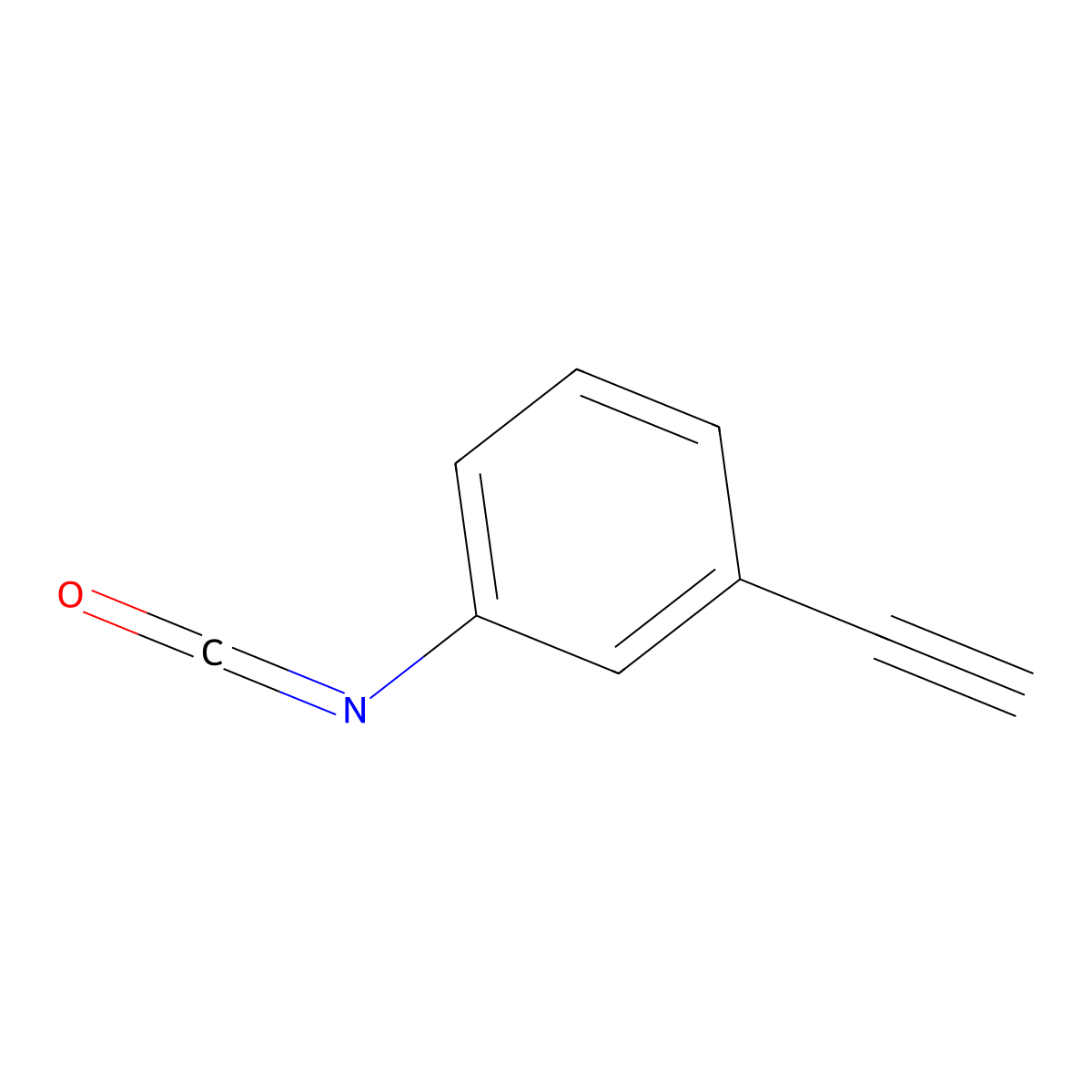 1-Ethynyl-3-isocyanatobenzene molecular structure, CAS 1341368-59-9